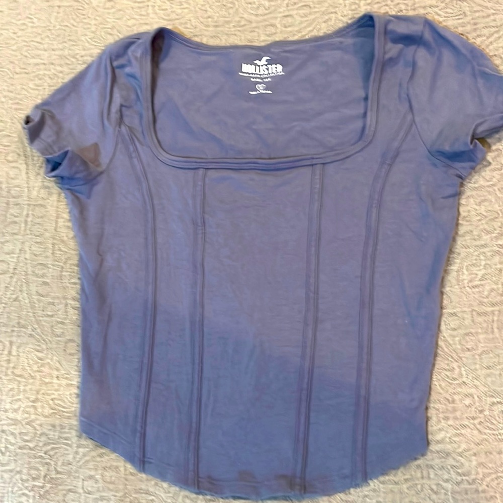 Slate blue baby tee